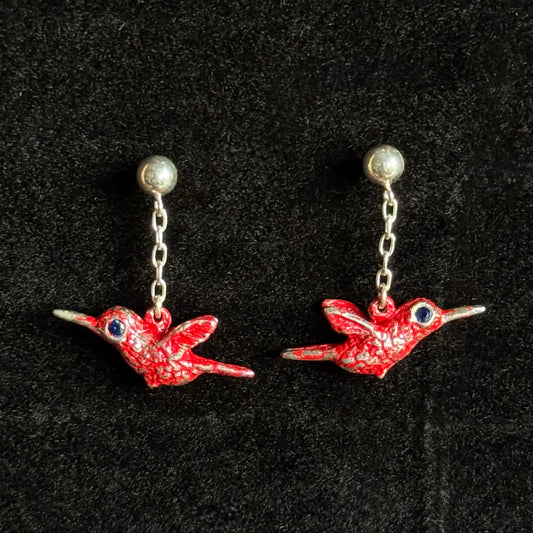 Hummingbirds with Cold Enamel