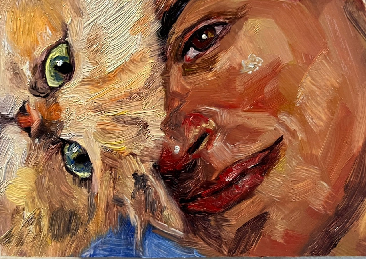 Cat Lady Painting