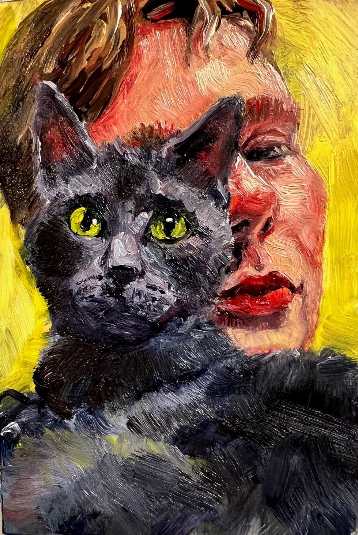 Cat Lady Painting