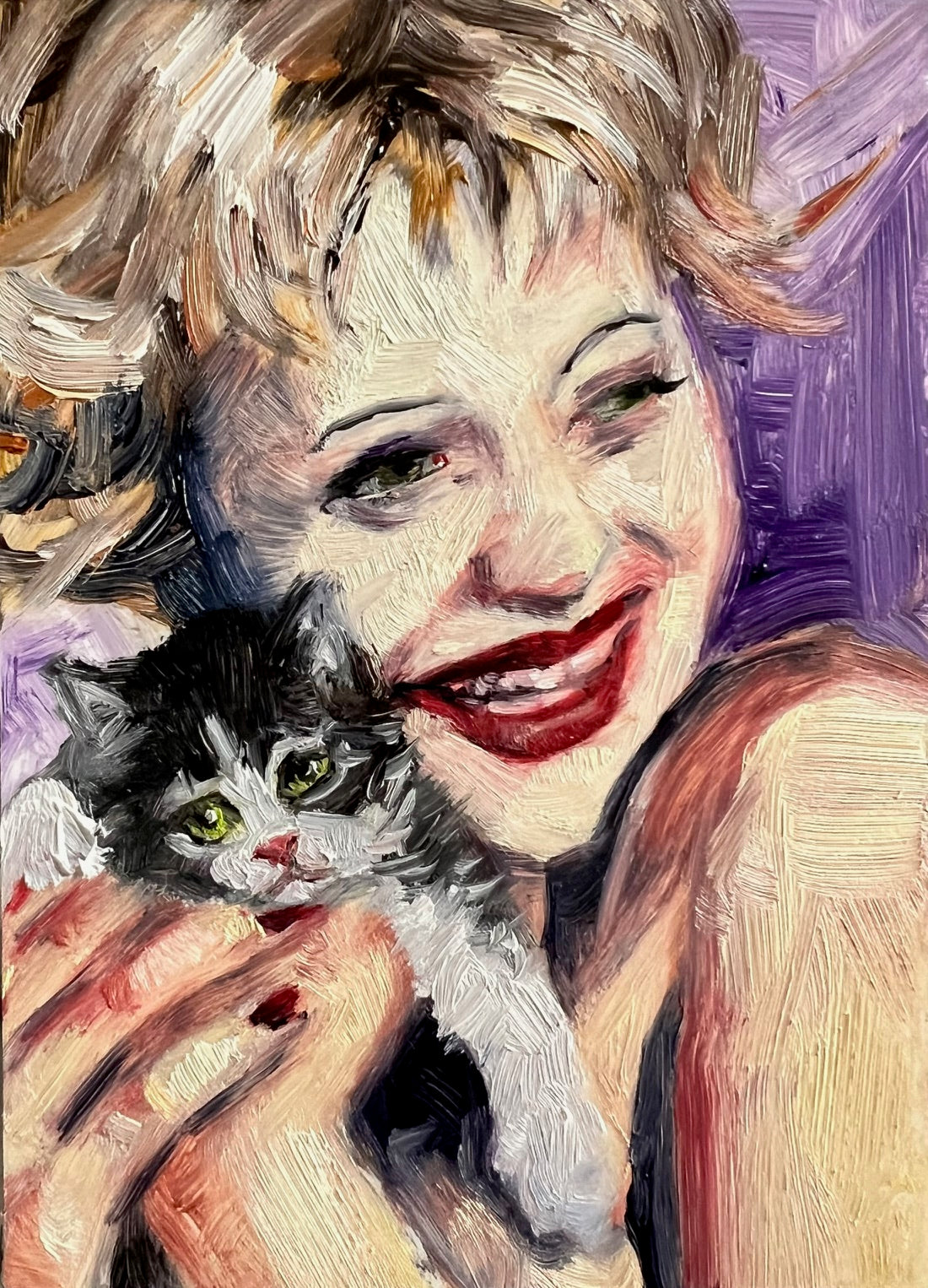 Cat Lady Painting