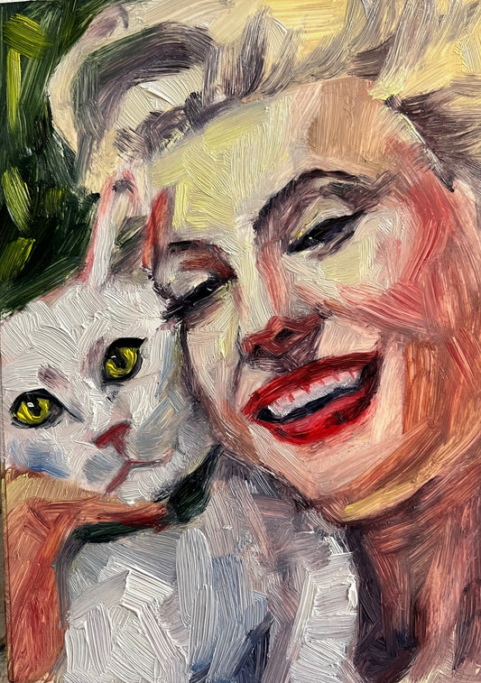 Cat Lady Painting